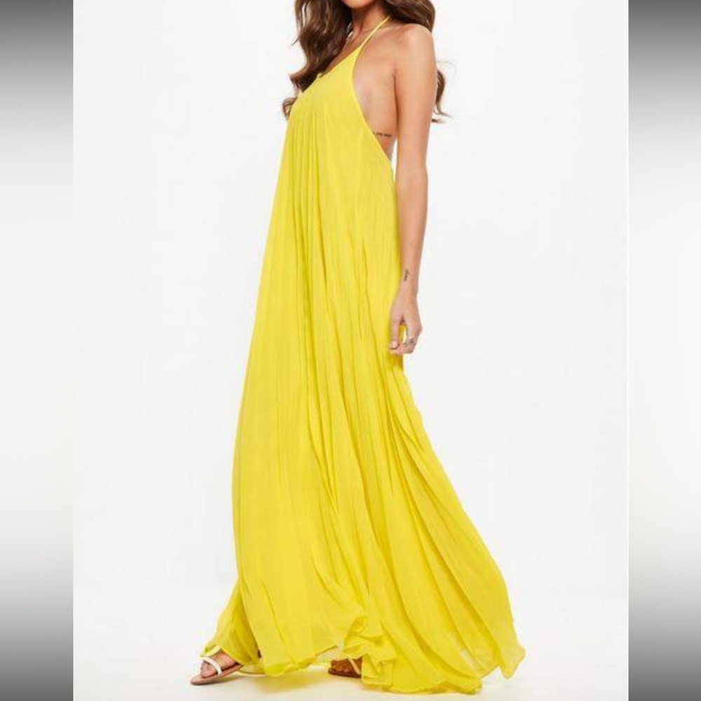 Missguided Yellow Maxi Dress